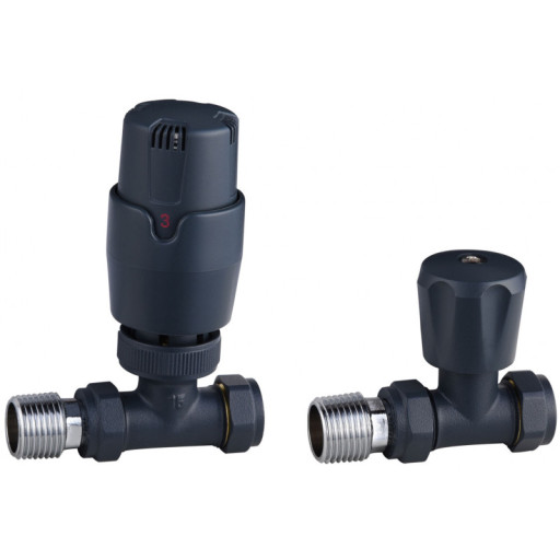 Tailored Anthracite Straight TRV Twin Pack