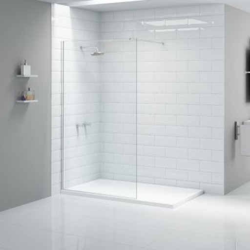 1000mm 8mm Wetroom Glass Panel.