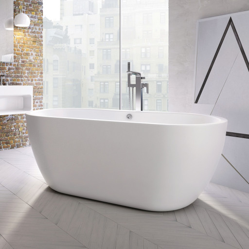 Scudo Onyx 1655mm x 750mm Freestanding Bath.