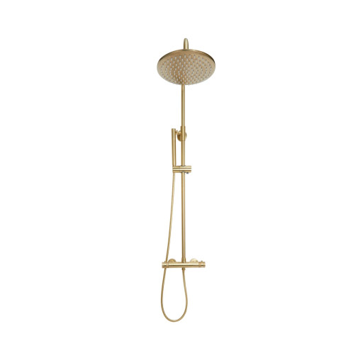 Core Brushed Brass Round Shower System