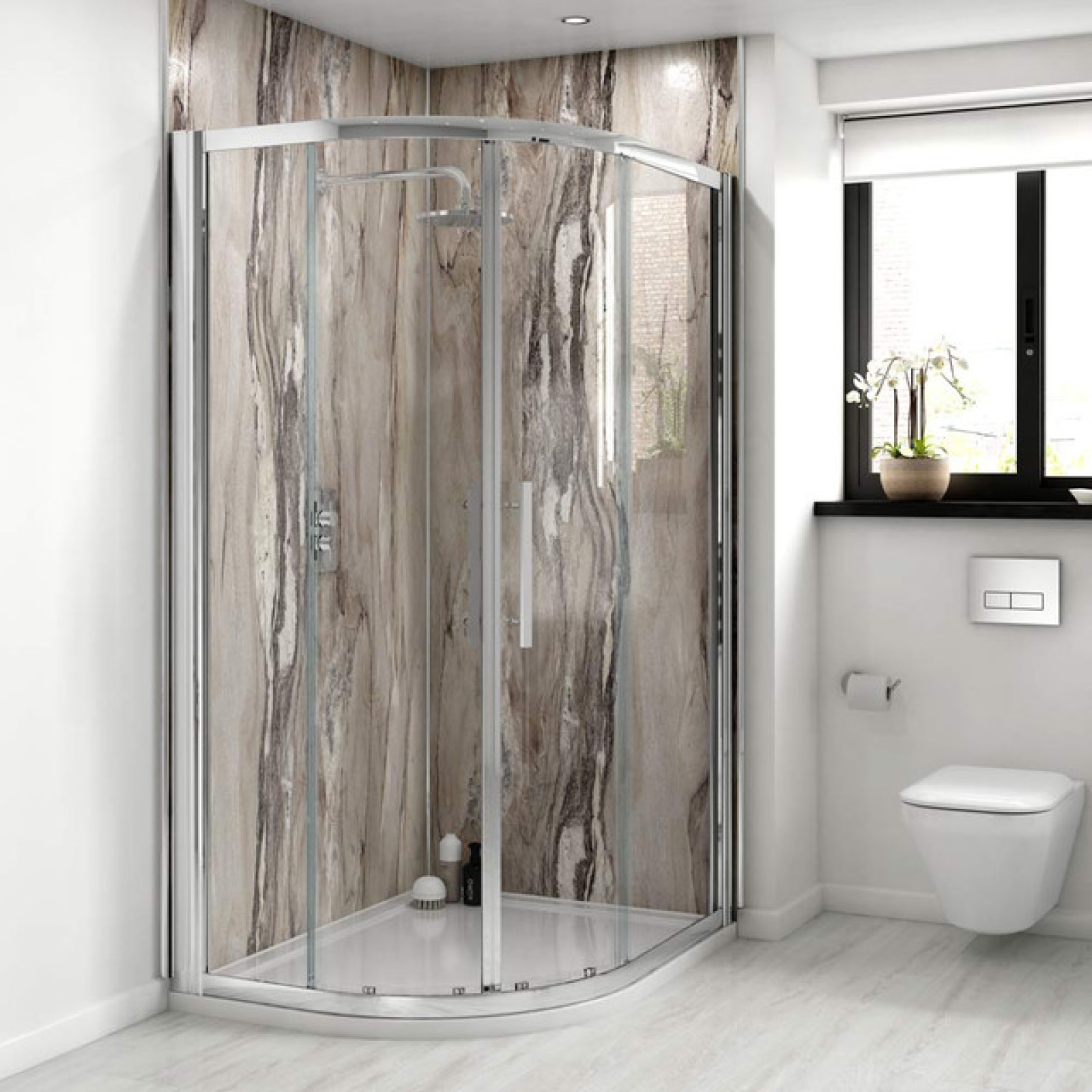 Nuova 'Dolce Vita' Marble Effect Wet Wall Panels. - The Bathroom