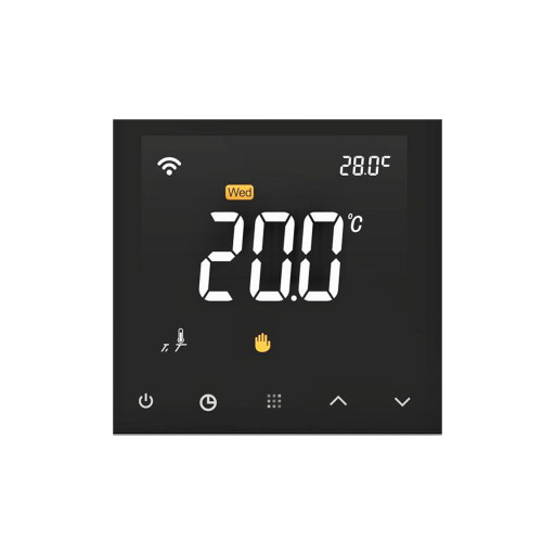 Touchscreen Wifi Thermostat in Black