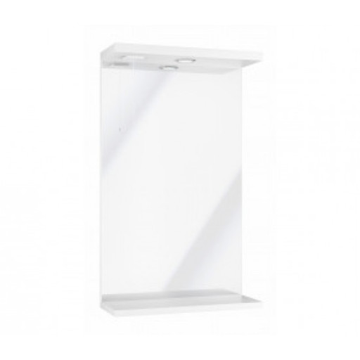 Lanza 450mm mirror with lights Gloss White