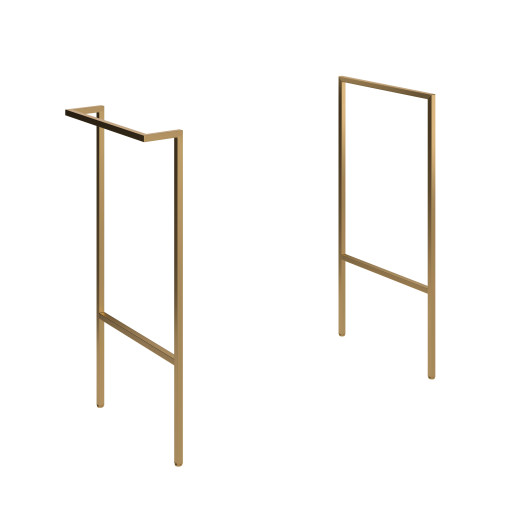 Chiara Optional Frame with Integrated Towel Rail - Brushed Brass
