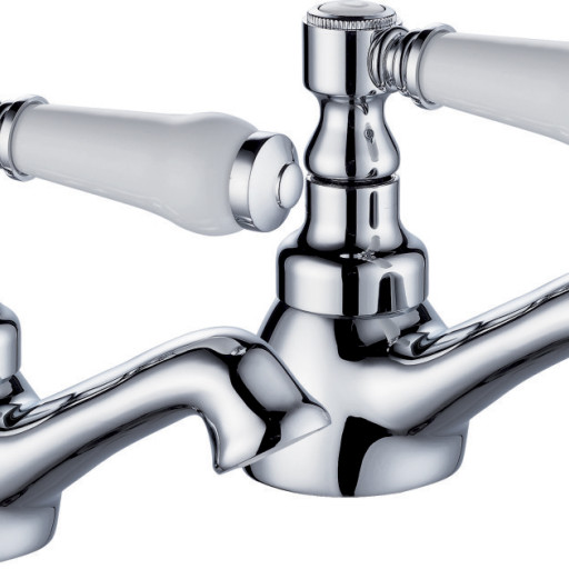 Tenby Lever Traditional Ceramic Level Bath Taps