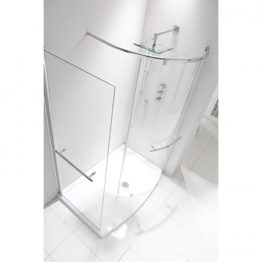 Verona Aquaglass Purity Closing Walk-In Shower Enclosure 1350mm x 900mm with Tray.