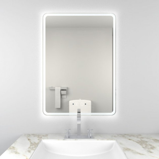 Prestige Optima LED Bathroom Mirror with Bluetooth Speaker and Demister Pad 700mm H x 500mm W
