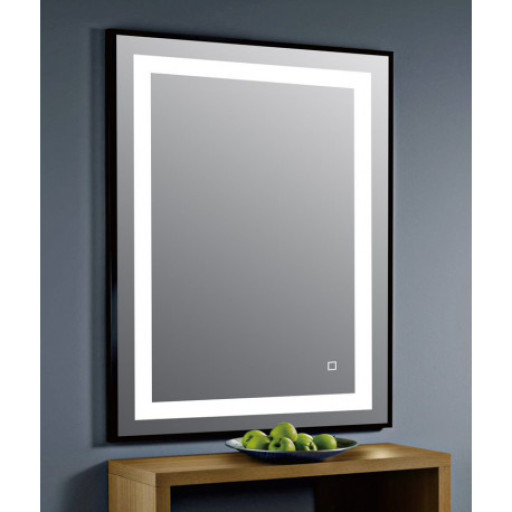 Darcy Orca LED Matte Frame Mirror Black - 500x700mm.