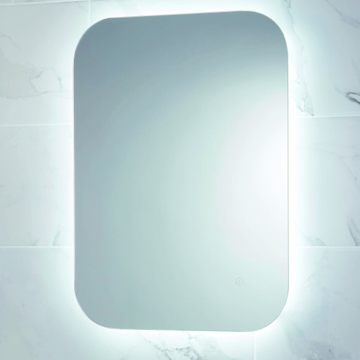 Aura LED Mirror with Demister Pad And Shaver Socket 600mm x 1200mm.