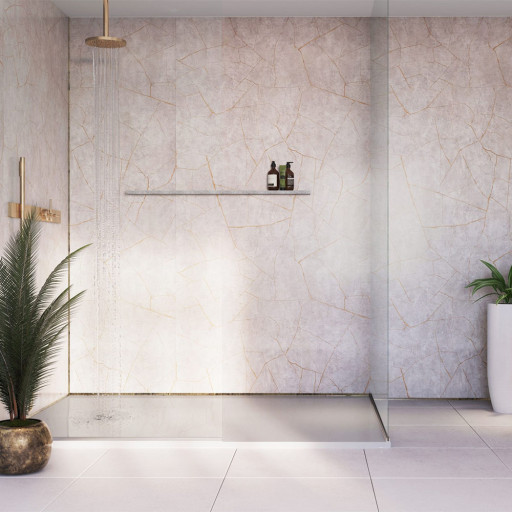 Showerwall Gold Slate Gloss 900mm – Square Edge.