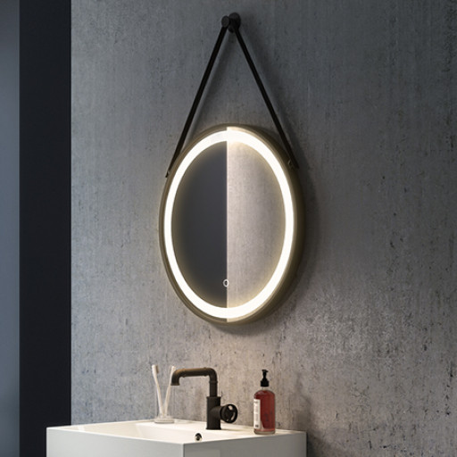 Delilah Orca LED Round Touch Mirror 600mm x 40mm.