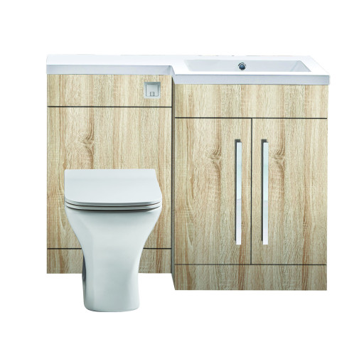 L Shape Basin Cabinet 1100mm Driftwood "Made in Britain"