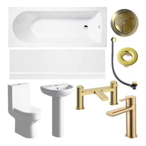 Firenze Full Suite & Bath w/Brushed Brass Finishes