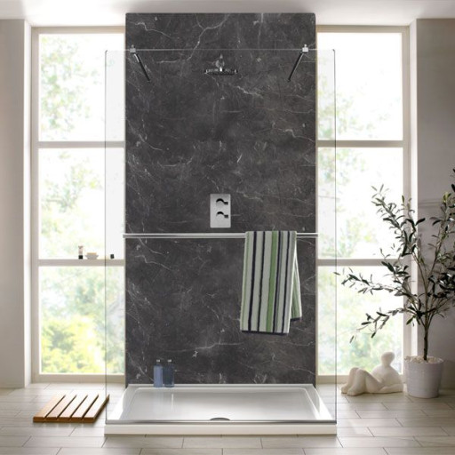 Showerwall Grigio Marble 1200mm – Square Edge.