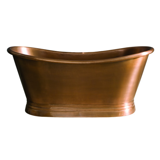 Copper Baths Freestanding Boat Bath Antique Outer/Inner - 1500mm