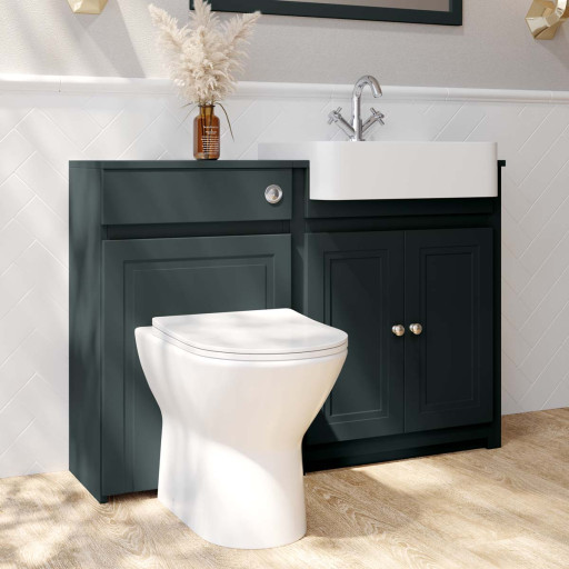 1150mm Traditional Bathroom Furniture Pack Charcoal Grey.