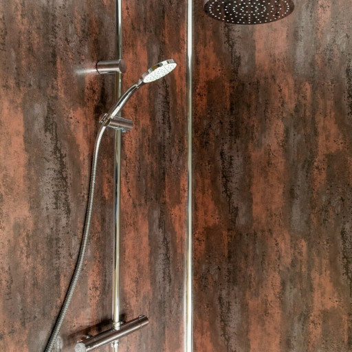 1m Wide Copper Metallic Matt UPVC Shower Panel.