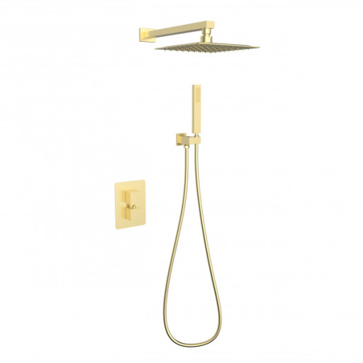Mineral Square Shower Pack - Brushed Brass