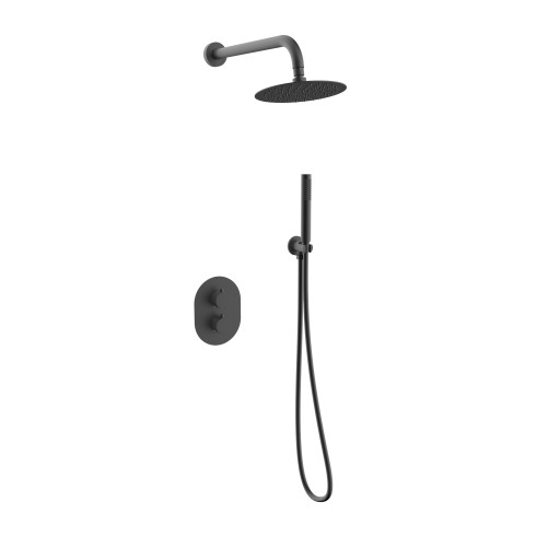 Mineral Round  Shower Pack - Brushed Steel