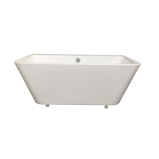 Ancora Square Back To Wall Bath Waste Included - 1700mm x 590mm
