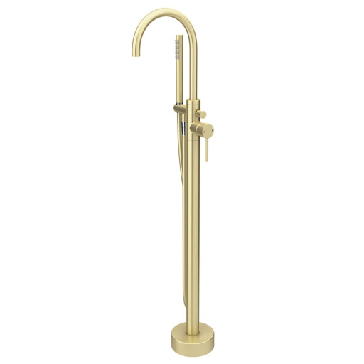 Ottone Brass Round Freestanding Bath/Shower Mixer