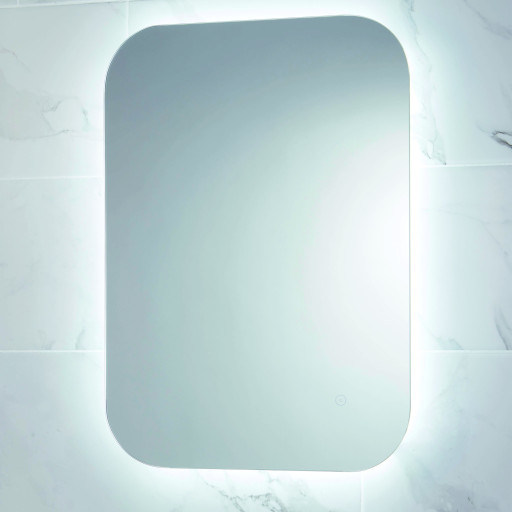 Aura LED Mirror with Demister Pad And Shaver Socket 800mm x 600mm.