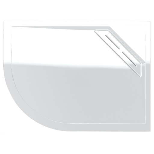 Kudos Connect2 Offset Quadrant White Low Profile Shower Tray