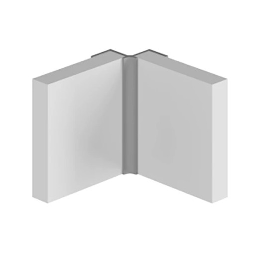 Multipanel Internal Corner Profile Type A Polished Silver