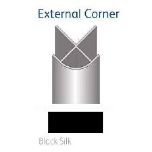 Showerwall Black Silk External Trim.