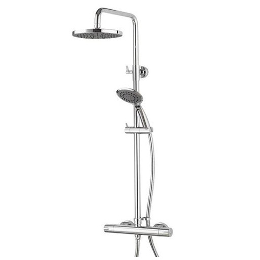 Aqualisa AQ Cool Touch Round Shower Column(Inc Fixing Kit) HP - Chrome