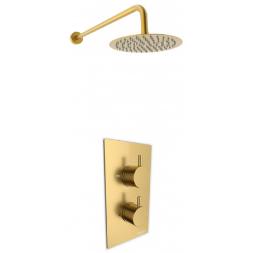 Ottone Brushed Brass Concealed Shower Pack 2.