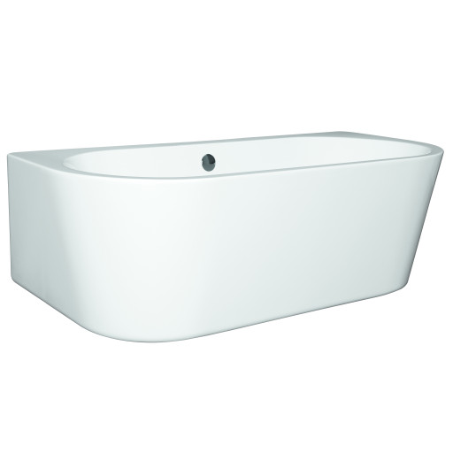 Ancora Round Back To Wall Bath - 1640mm x 590mm